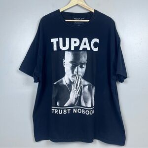 Tupac Shakur Men's 100% Cotton Graphic Print T-Shirt Size 3XL; Rap, Hip-Hop